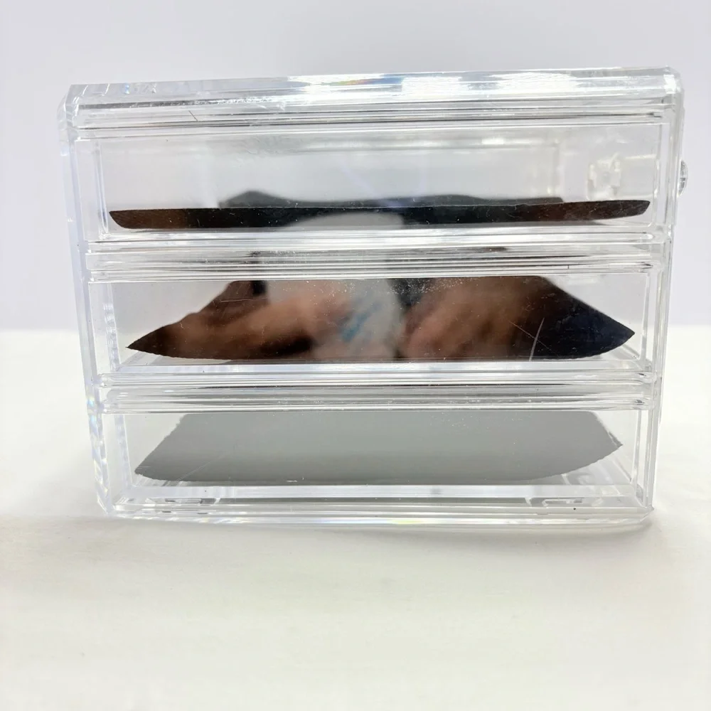 Clear Acrylic Storage Organizer with Black Accents like new!
